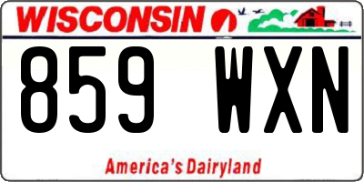 WI license plate 859WXN