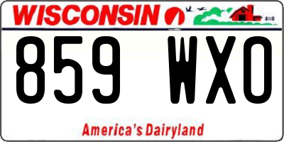 WI license plate 859WXO