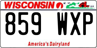 WI license plate 859WXP
