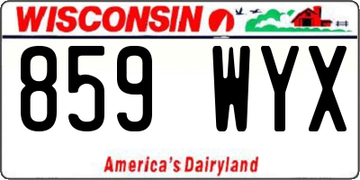 WI license plate 859WYX