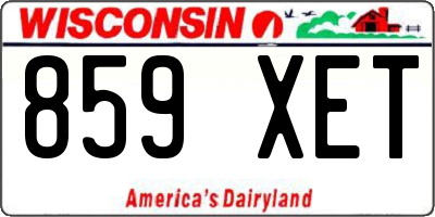 WI license plate 859XET