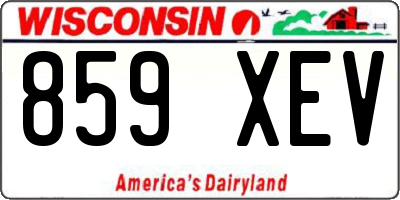 WI license plate 859XEV