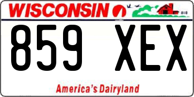 WI license plate 859XEX