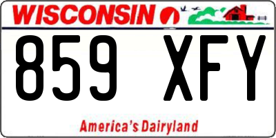 WI license plate 859XFY
