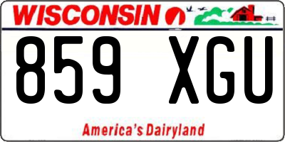 WI license plate 859XGU