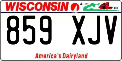 WI license plate 859XJV