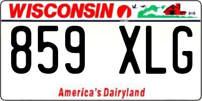 WI license plate 859XLG