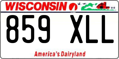 WI license plate 859XLL