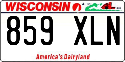 WI license plate 859XLN