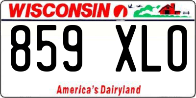 WI license plate 859XLO