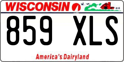 WI license plate 859XLS