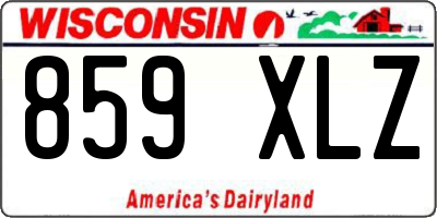 WI license plate 859XLZ