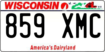 WI license plate 859XMC