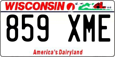 WI license plate 859XME