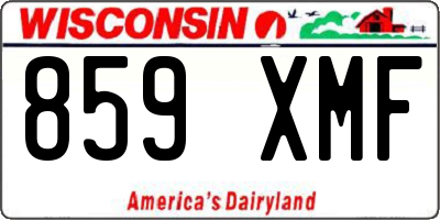 WI license plate 859XMF