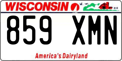 WI license plate 859XMN