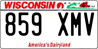 WI license plate 859XMV