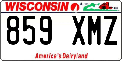 WI license plate 859XMZ