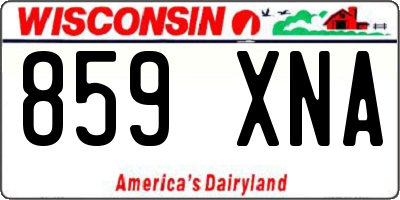 WI license plate 859XNA