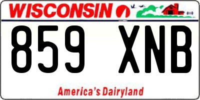 WI license plate 859XNB