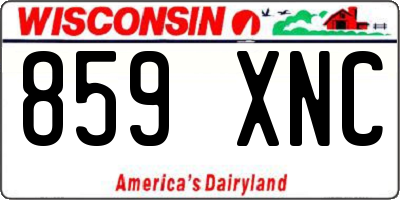 WI license plate 859XNC