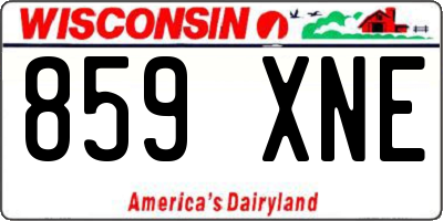WI license plate 859XNE