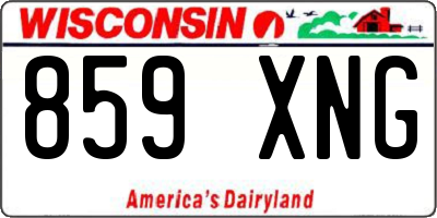 WI license plate 859XNG