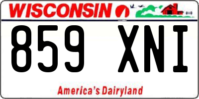 WI license plate 859XNI