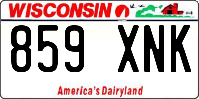 WI license plate 859XNK