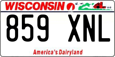 WI license plate 859XNL