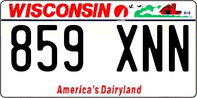 WI license plate 859XNN