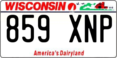 WI license plate 859XNP