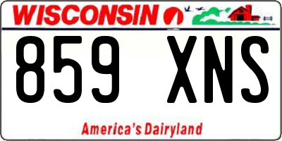 WI license plate 859XNS