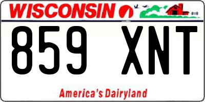 WI license plate 859XNT