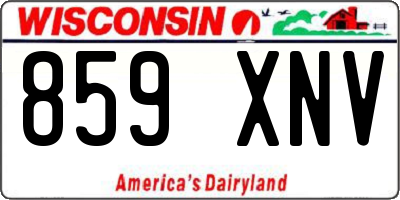 WI license plate 859XNV