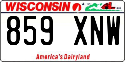 WI license plate 859XNW