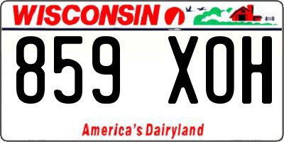 WI license plate 859XOH