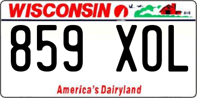 WI license plate 859XOL