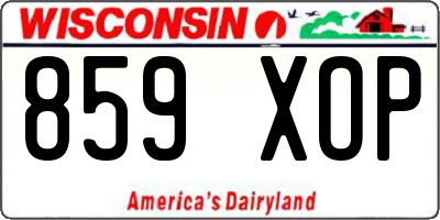 WI license plate 859XOP