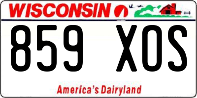 WI license plate 859XOS