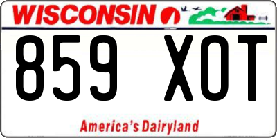 WI license plate 859XOT
