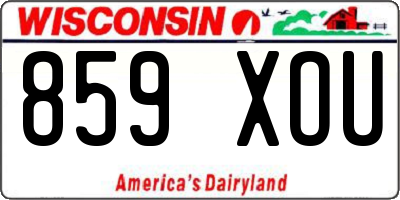 WI license plate 859XOU