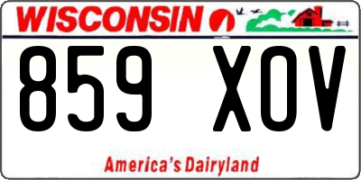 WI license plate 859XOV