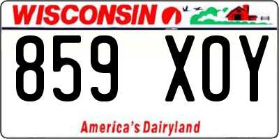 WI license plate 859XOY