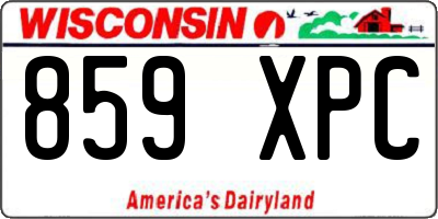 WI license plate 859XPC