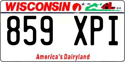 WI license plate 859XPI