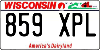 WI license plate 859XPL