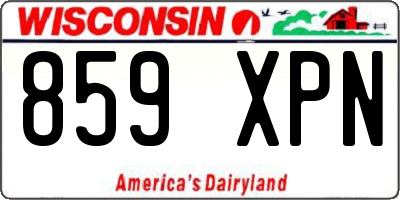 WI license plate 859XPN