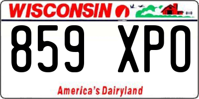 WI license plate 859XPO