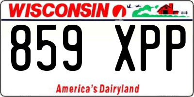 WI license plate 859XPP